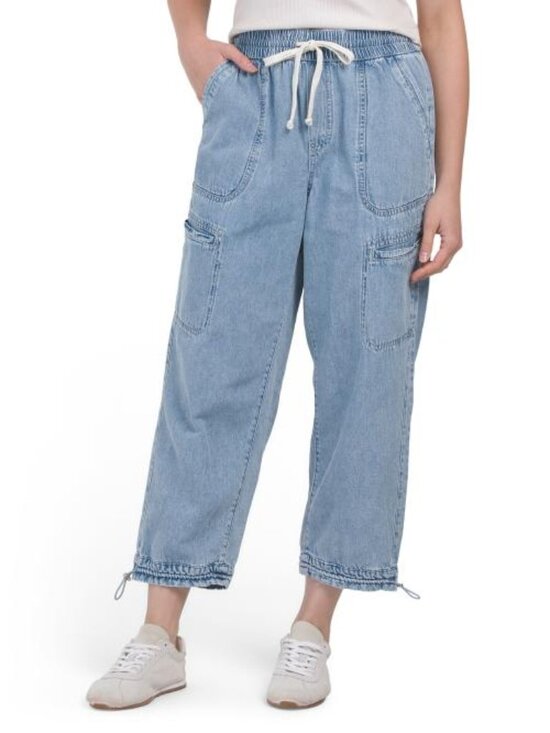 Democracy Denim - DEMOCRACY High Rise Toggle Cuffed Cropped Pants
